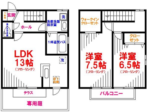 ツインオークスコートの物件間取画像